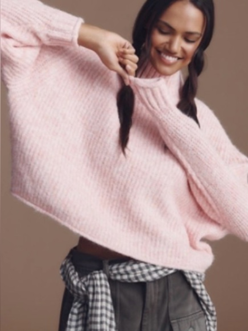 PILCRO MOCK-NECK CHUNKY JUMPER